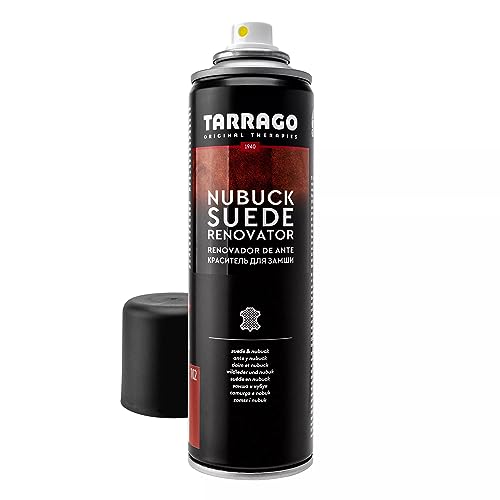 Tarrago Suede Renovator Spray - Revive Footwear Original Color - Color Renew, Restoration & Care - Great for Suede Shoes, Boots, Jackets, Heels, & More - 250 Ml - Bright Red # 102