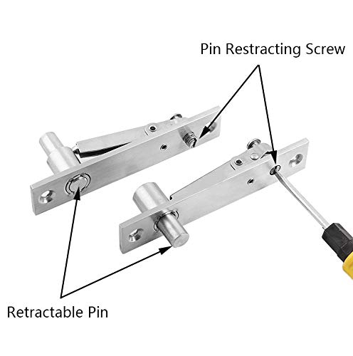 Alamic Door Pivot Hinges Heavy Duty Hinges For Doors Stainless Steel Pivot Door Hinge System #TOP3