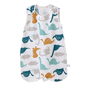 Feoya Douillette Babyslaapzak voor meisjes en jongens, trappelzak, zomer, licht, engelennesten, zacht, katoen, slaapzak, maat 80 cm (18-36 maanden)