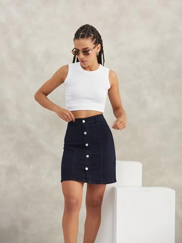 Image of Dolce Crudo Women's Regular High Rise Stretchable Denim Shorts