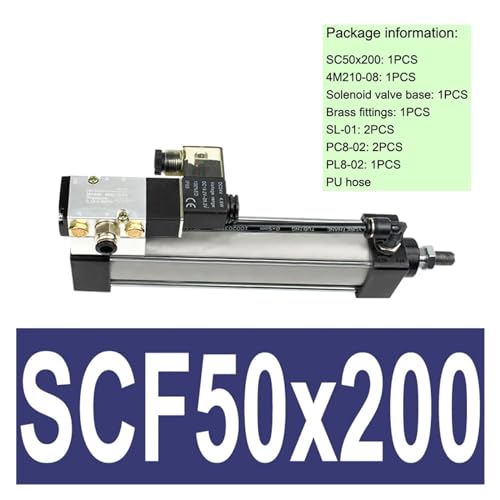 Vérin pneumatique sans aimant alésage 50 mm à commande intégrée Scf50x200 - 3
