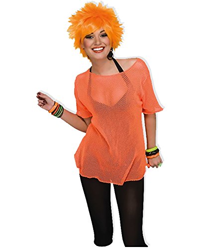 Forum Woman's Rocker Mesh Top, Orange, One Size