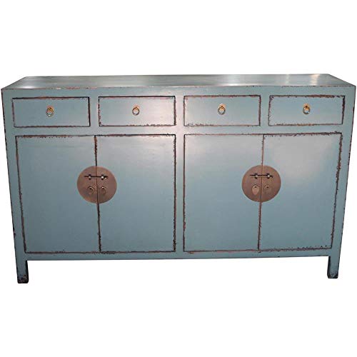 Prodotto di qualità Etnicart - Buffet Cinese Celeste con cassetti-157x95x44-Mobili Etnici per Camera Letto Salone Ingresso Cucina Arredamento Etnico
