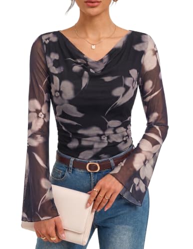 GRACE KARIN Women Boho Mesh Blouse xx use - image 1