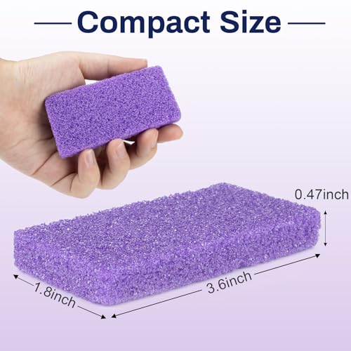 image for RAQEHO 20 Small Pumice Stone for Feet - 3.6 X 1.8 X 0.47 Inch Purple F