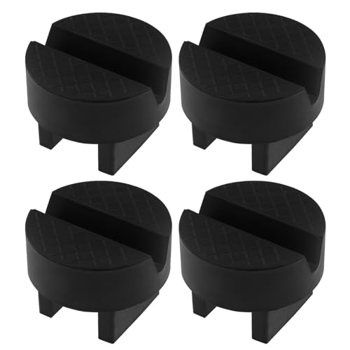 The Lord of the Tools 4PCS Car Jack Rubber Pad Slotted Car Lift Frame Rail Pinch Welds Protector for Untrestle Stand Trolley Jack Lifting Platforms Floor Jack Axle Stands 50x65mm