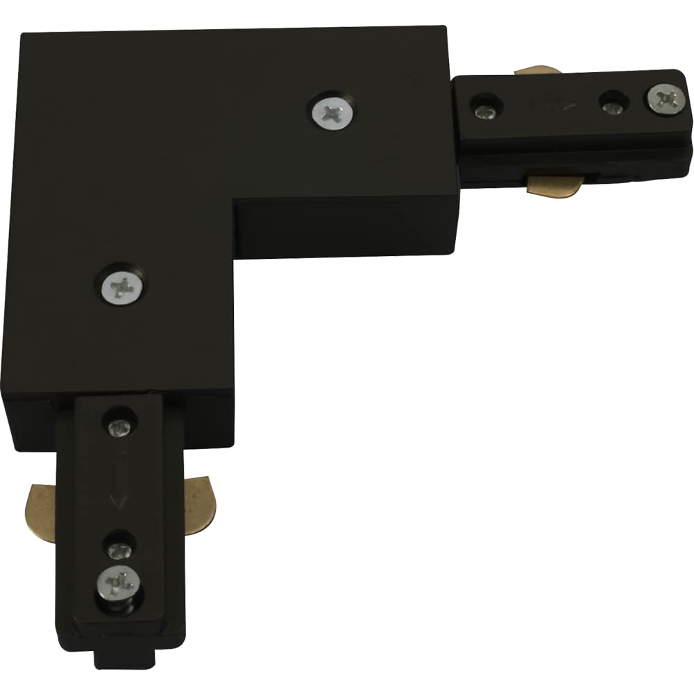 Mains 240V Single Circuit Track Accessories Accessory L Angle Connector - Black