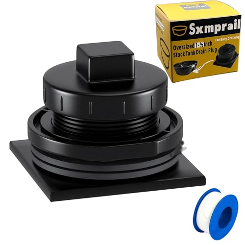 1PACK Stock Tank Drain Plug Fit for rubbermaid Commercial 50 70 100 150 300 Gallon Stock Tanks, Stock Tank Plug Fit for rubbermaid Stock Tank Five Year Free Replacement