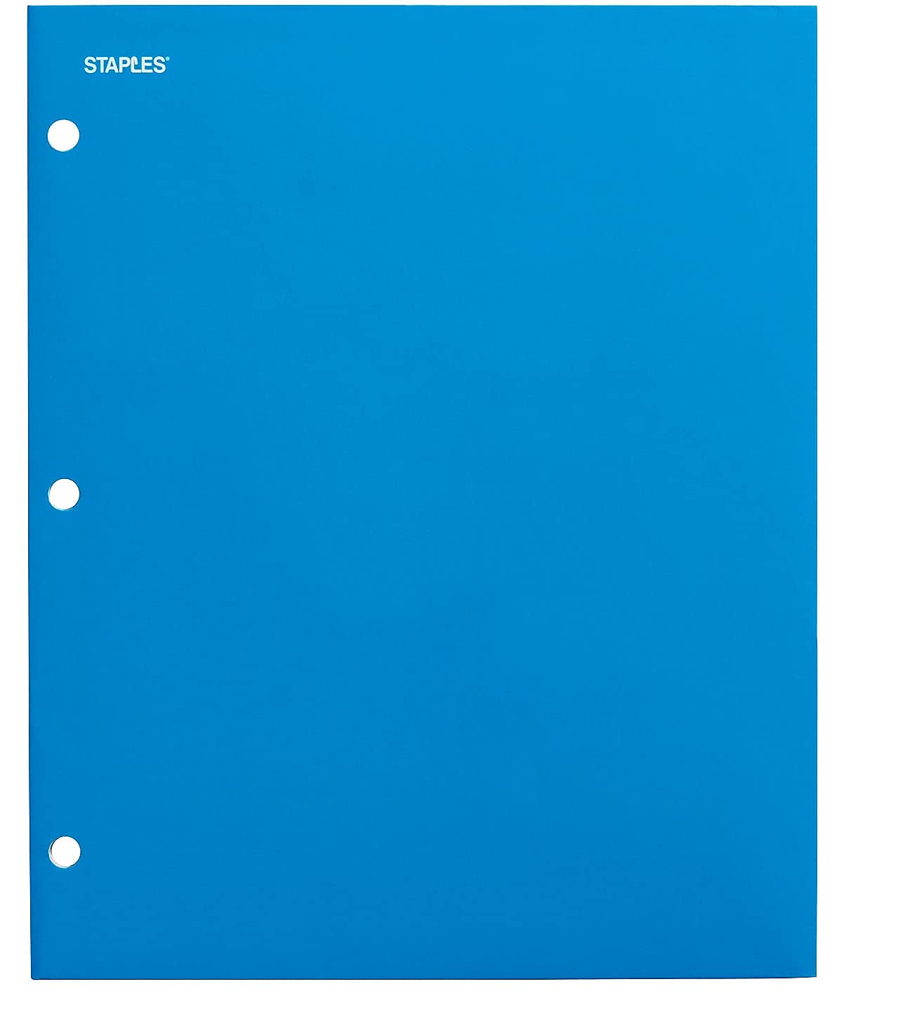 Staples 56213-Cc 4-Pocket 3-Hole Punched Presentation Folder, Blue