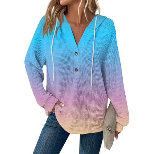 Fashion Sweatshirt For Women 2025 Waffle Knit...