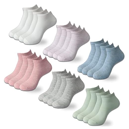 DIVABONNA 12 Paia Calzini Donna Corti - Calzini alla Caviglia da Donna - Calzini Donna (Modello: Pastel) (35-40, Pastello)