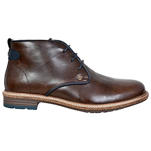 Image of Hx London Men's Original Leather Lace-Up Chukka Boots | Stylish & Durable Formal & Casual Wear Boots