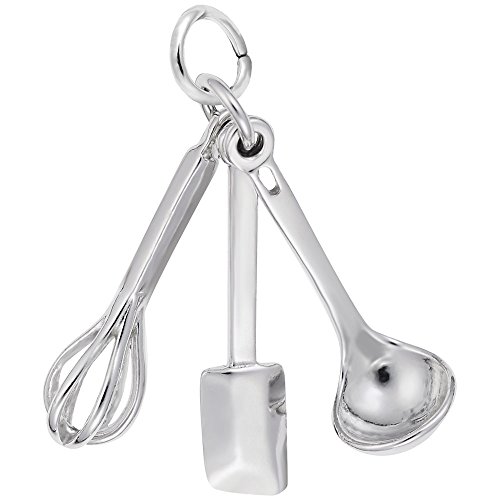 Rembrandt Charms Sterling Silver 3-D Cooking Utensils Charm (6 x 20 mm) Rembrandt Charms Sterling Silver 3-D Cooking Utensils Charm (6 x 20 mm)
