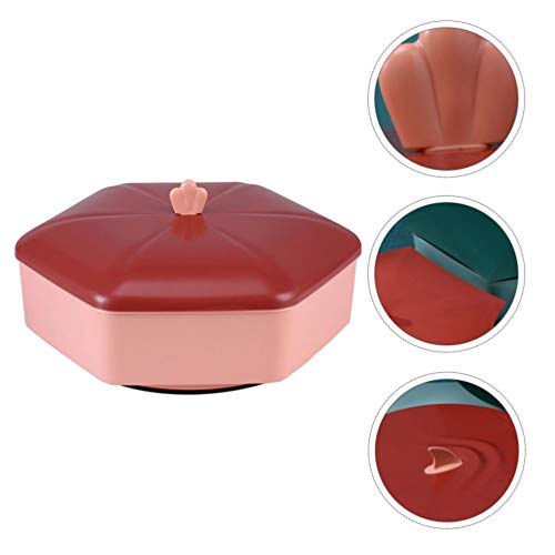 FAVOMOTO Bandeja de Doces E Nozes Aperitivo Servindo Recipiente Com Tampa 5 Compartimento Organizado