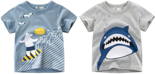 Acqua di Mare Camiseta Menino Kit c/2 Manga Curta 100% algodão 2 ...