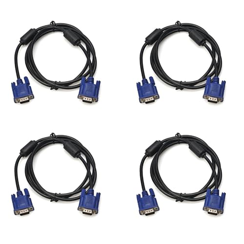 Image of ATEVON VGA Cable 15-Pin Male to Male 1.4m, Blue - Video Cable for PC, Monitor & Projector - Durable Design, Clear 1080p Signal Transmission