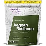 Longevity Box Aegean Radiance, fórmula Blue Zone con diosmina, luteolina, apigenina y hesperidina, 60 cápsulas para apoyo de la salud vascular y el bienestar general