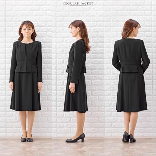 [マーガレット　ゴールド] 7点セット 付き レディース アンサンブル 洗える 喪服 ブラックフォーマル 礼服 ｍ713-15-7set 5枚目