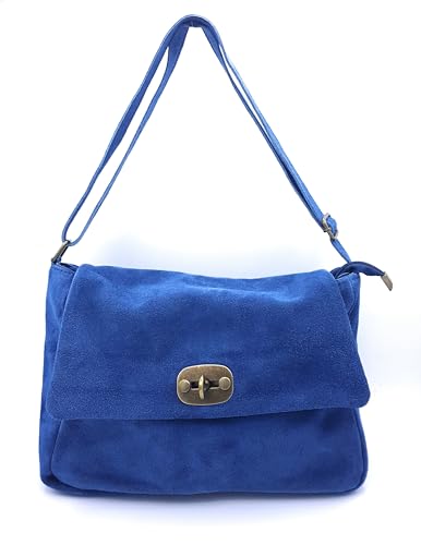 Sac besace femme Sahale en cuir suèdé souple pour ranger tous vos essentiels