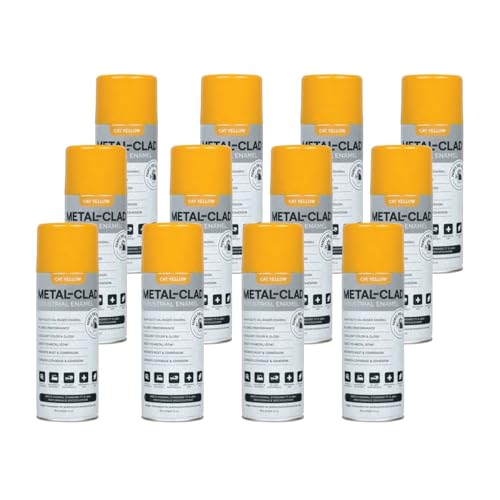 METAL-CLAD Case of 12 Aerosol Spray (Gloss Caterpillar Yellow) 3-S-4043CS