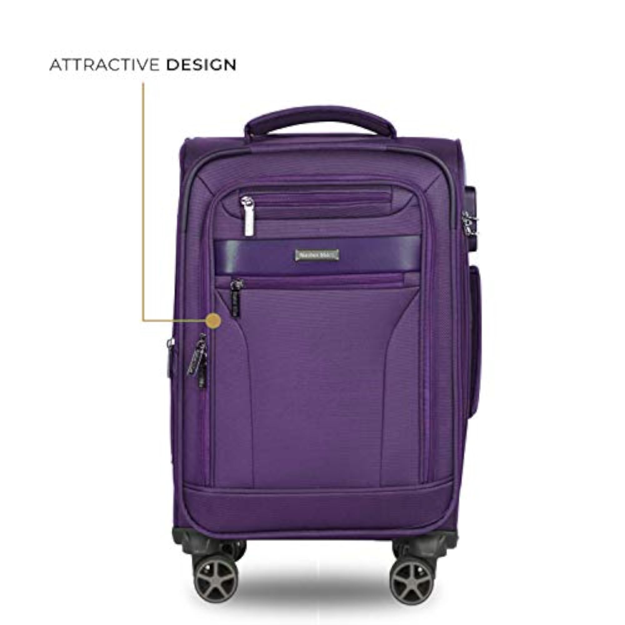 Berlin Expander Soft-Sided Polyester Luggage Set of 3 Trolley Bags