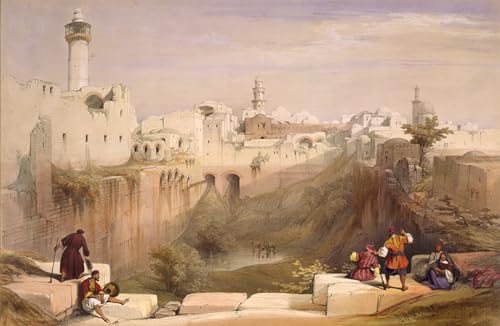 Tableau sur toile David Roberts portrait d'art de Jérusalem pour une décoration raffinée