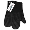 Big Red House Silicone Oven Mitts Heat Resistant Kitchen Gloves with Fingers Professional Grade Protection for Hot Cooking Baking Black Pair