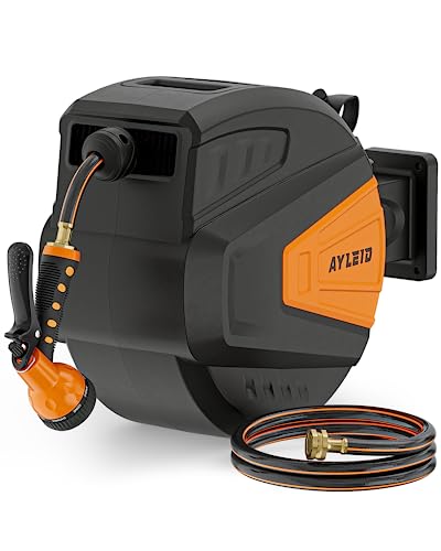Ayleid Retractable Garden Hose Reel,1/2 in x 100 ft...