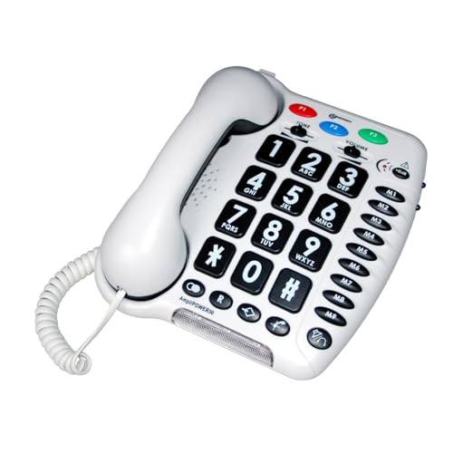 Geemarc TELEPHONE AMPLIFIE +60db AMPLIPOWER 50 ANTHRACITE AVEC GROSSES TOUCHES
