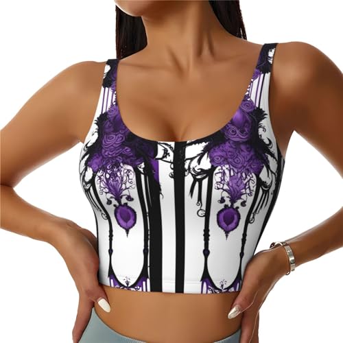 Top de fitness transpirable HYTTER con flexibilidad elástica y estampado gótico de fantasmas