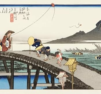 Amazon.co.jp: 額装 歌川広重 (Utagawa Hiroshige) 木版画