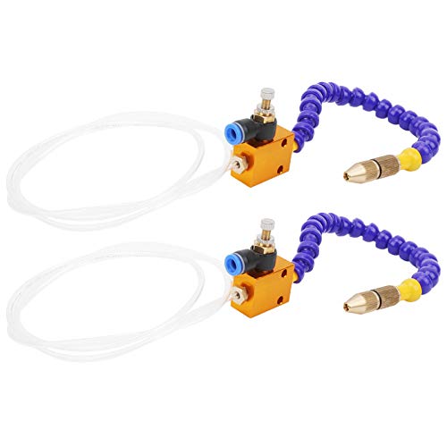 Kühlschmier-Sprühgerät für CNC-Drehmaschine, 2-teiliges Nebel-Kühlschmier-Sprühsystem, Gravur-Kühlsprühgerät für 8-mm-Industrieflüssigkeiten