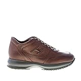 Prezzo di lisitno Euro: 390 Hogan Uomo Interactive Sneaker in Pelle Anticata Tabacco Color Marrone Size 45 EU (UK 10.5)