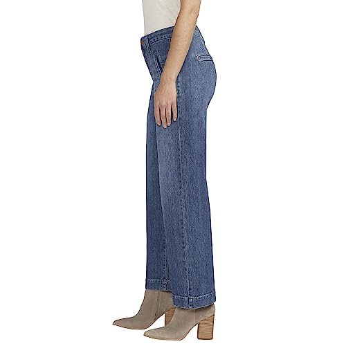 JAG Jeans Women's Sophia High Rise Wide Leg Jeans, Tidal Blue, 62