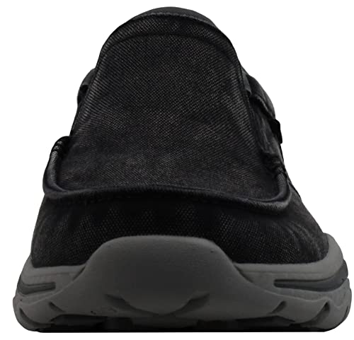 Skechers Skechers Men's Creston-Moseco Moccasin, Black/Grey, 12 M US