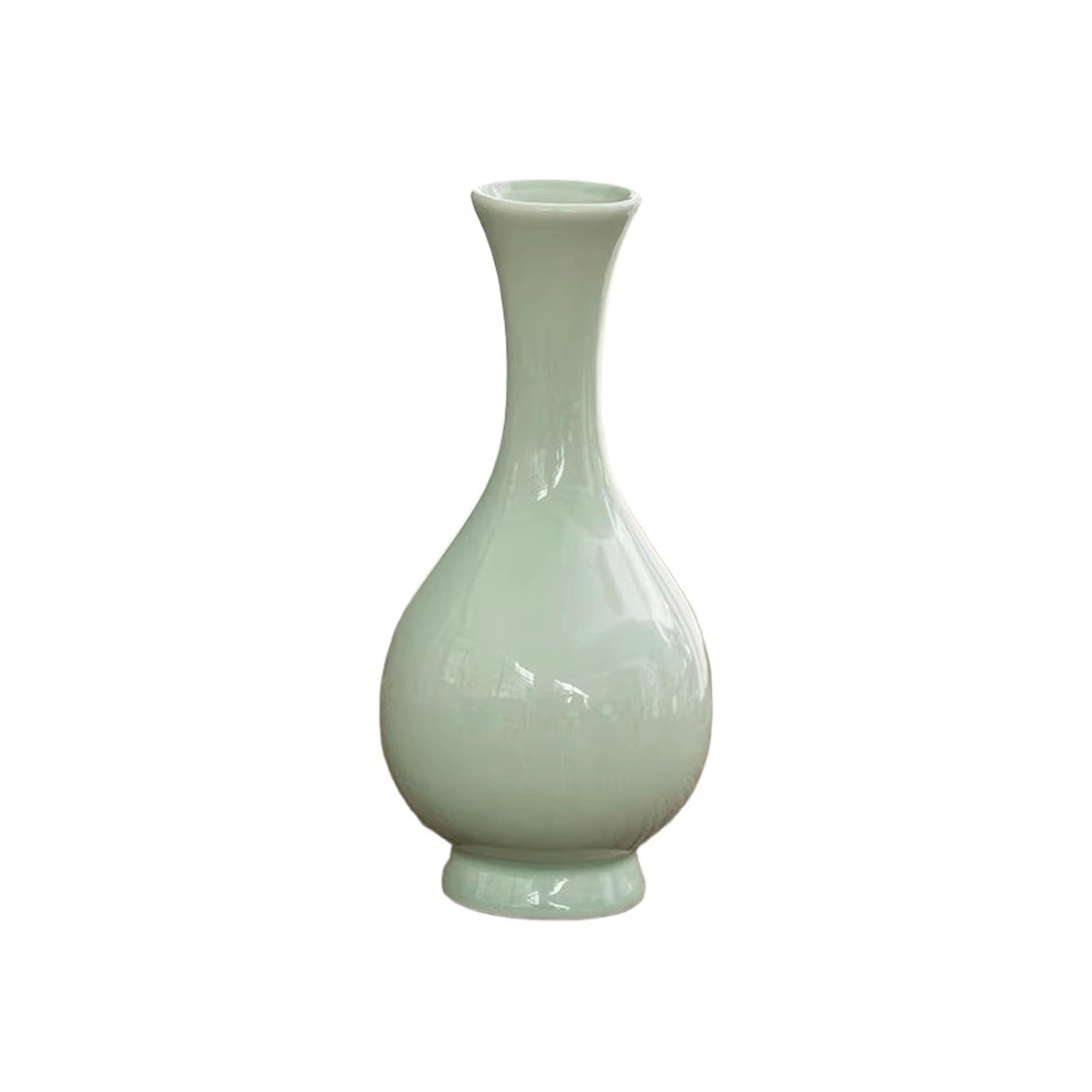 Zthyshoz One Color Decorative Vase Elegant Luxury Ceramic Vase Narrow Neck Stylish Home Décor Accent For Living Room Office