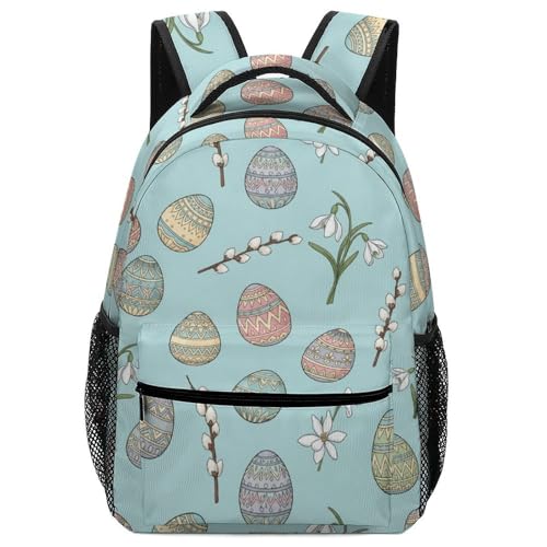 Huevos De Pascua Flores Sauce Mochila Informal Unisex Mochila Del Ordenador Ligera Mochilas Deportivas Para Trabajo Viaje Vuelta Al Cole 29X40Cm