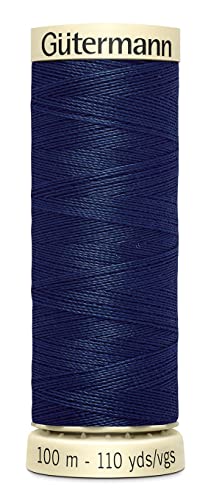 Hilo Gutermann Sew-All, 110 yardas, color azul, 100 % poliéster