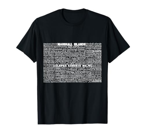 Marshall Is. Tee, Marshall Is. en idiomas del mundo Camiseta