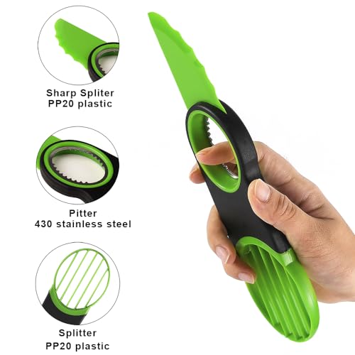 Stainless Steel Avocado Slicer, Corer, and Paring Knife Combo: 3-in-1 Tool - Dishwasher Safe & Heavy Duty by Generic - Image 4