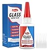 Colla per Vetro 35g | Adesivo Istantaneo Ultra Resistente e Trasparente - Impermeabile, per Riparare Acrilico, Specchi, Cristallo, Lavoretti Creativi e Altro