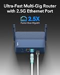 Cudy TR3000 Pocket-Sized Wi-Fi 6 Wireless 2.5Gb Travel Router | WiFi Router | OpenVPN, Wireguard, Connect to Public & Hotel Wi-Fi login Page, RV