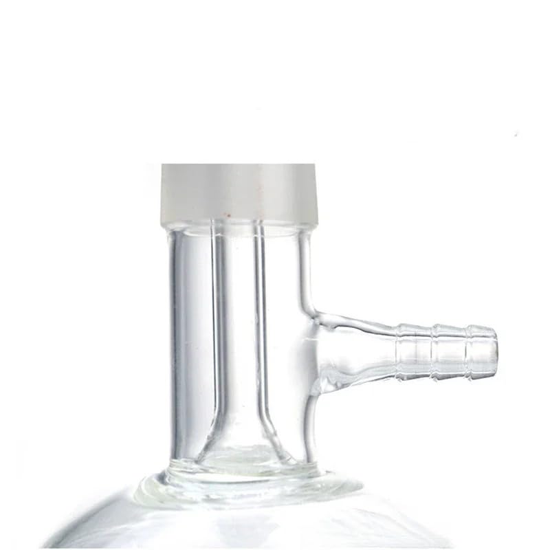 24# Standard Grinding Port Filter Funnel - 30ml to 1000ml Lab Glass Honeycomb Plate Funnel with Side Suction Mouth(500ml)