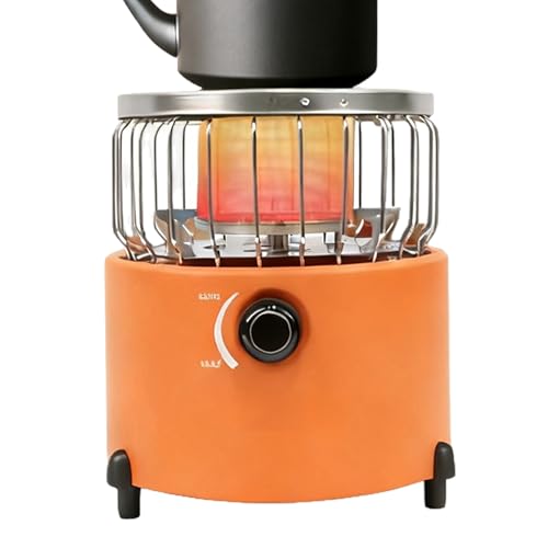 Estufa de gas portátil para exteriores y cocina, calefacción de camping para viajes, senderismo, terraza, jardín de hielo, garaje al aire libre