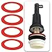 Briny River 4PCS Toilet Flush Valve Rubber Seal Gasket Compatible with Mansfield 210 and 211 ID 55.5mm OD 80mm Thickness 2mm Toilet Flush Valve O-Ring Red