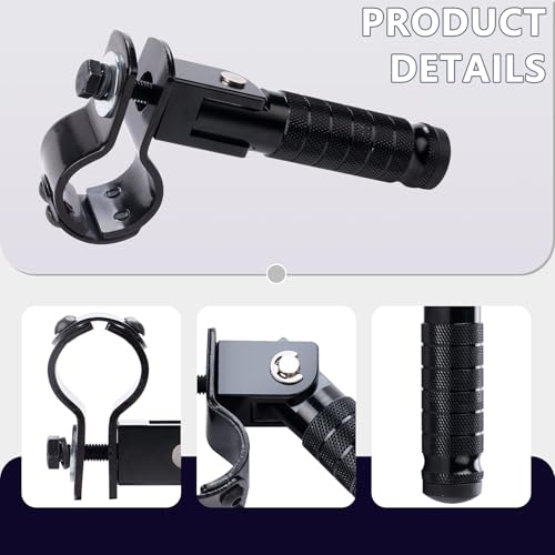 Image of Universal 8mm Foot Pegs 90 Degree Foldable Motorcycle Footpegs CNC Anti-Skid Footrest compatible with Honda Yamaha Aprilia Suzuki Electric Car Motorbike Mini Bike Dirt Pit Bike Passenger Pedal