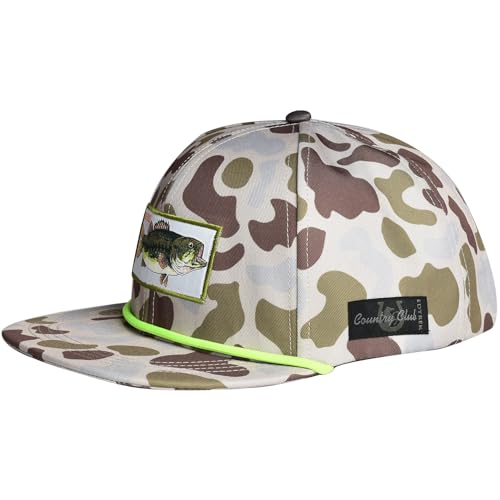 Image of EDTREK Performance Outdoorsman Snapback Truck Hat with Flat Brim - Unique Animal Embroidery