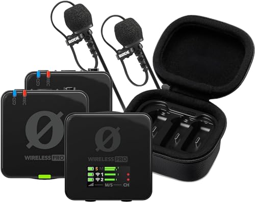 Image of Rode Wireless PRO Compact Wireless Microphone System with 2 Lavalier Microphones, Timecode and On-Board Recording Bundle with RODE Interview GO Handheld Adaptor for Wireless GO