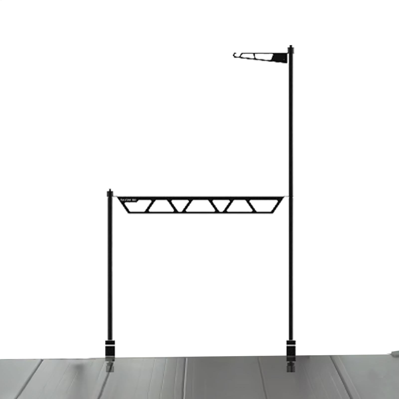 Support de cuisson pour camping et étagère de table avec crochet pour casseroles robuste