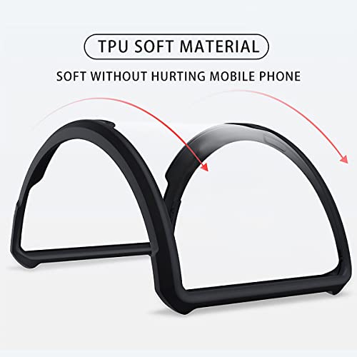 Image of LIRAMARK Transparent Clear Shock Proof Back Cover Case Designed for Samsung F62 / M62 (Black)